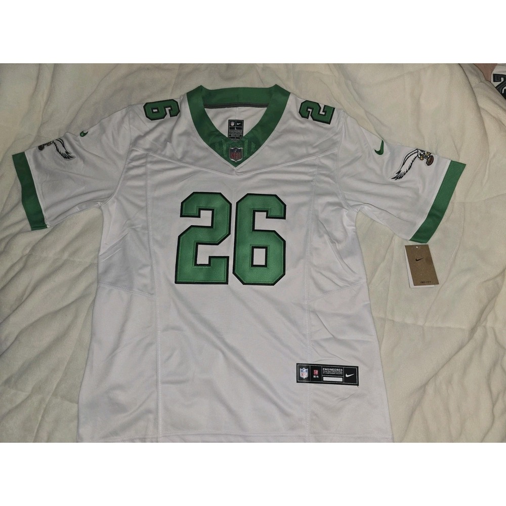 Nike Men Saquon Barkley Philadelphia Eagles Kelly Green Vapor FUSE Jers NEW Larg